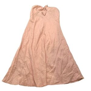 Acrobat Strapless Linen Dress Light Pink Peek-a-boo Keyhole